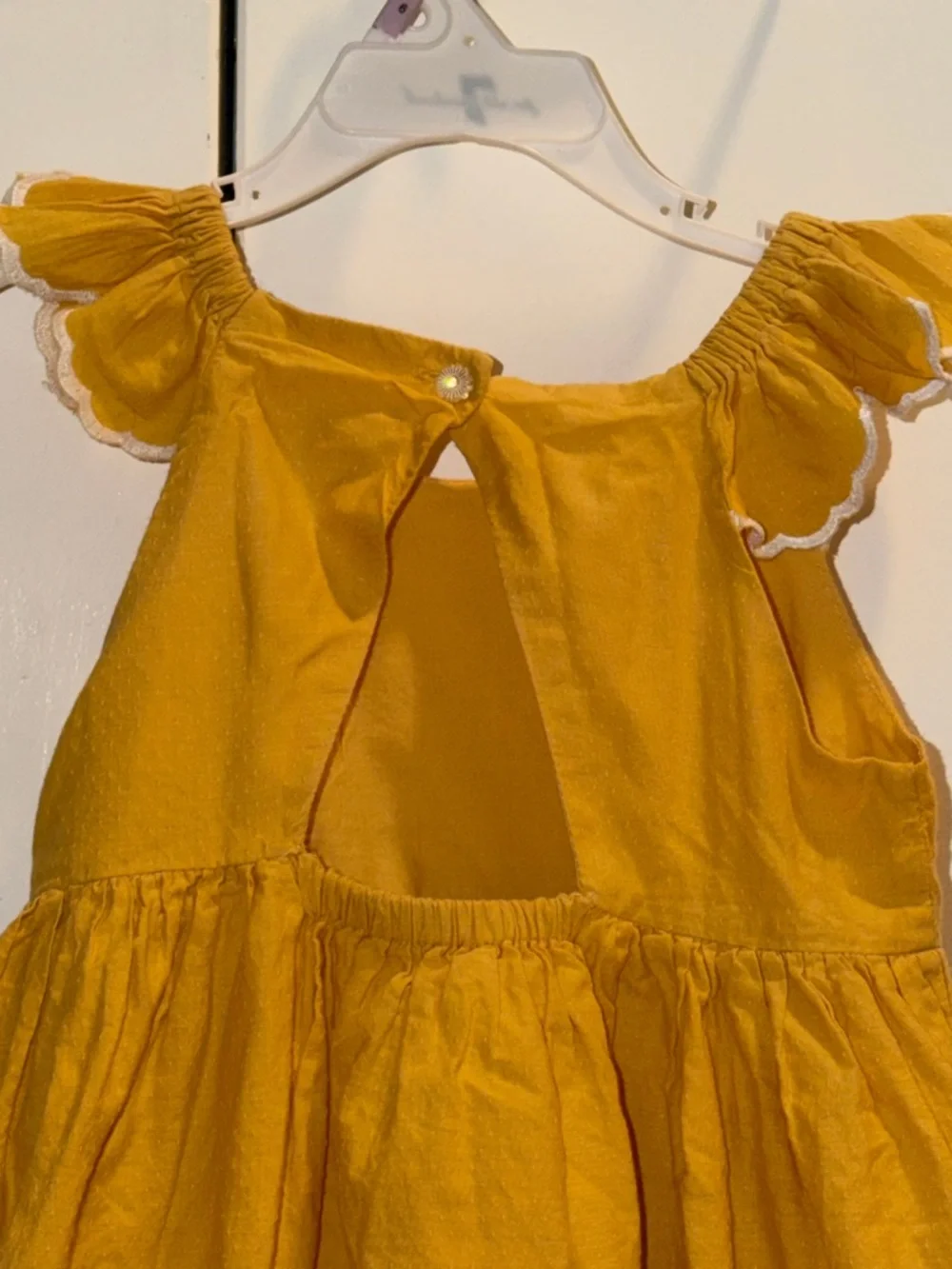 Tahari Girls Cut-Out Mustard Dress y.